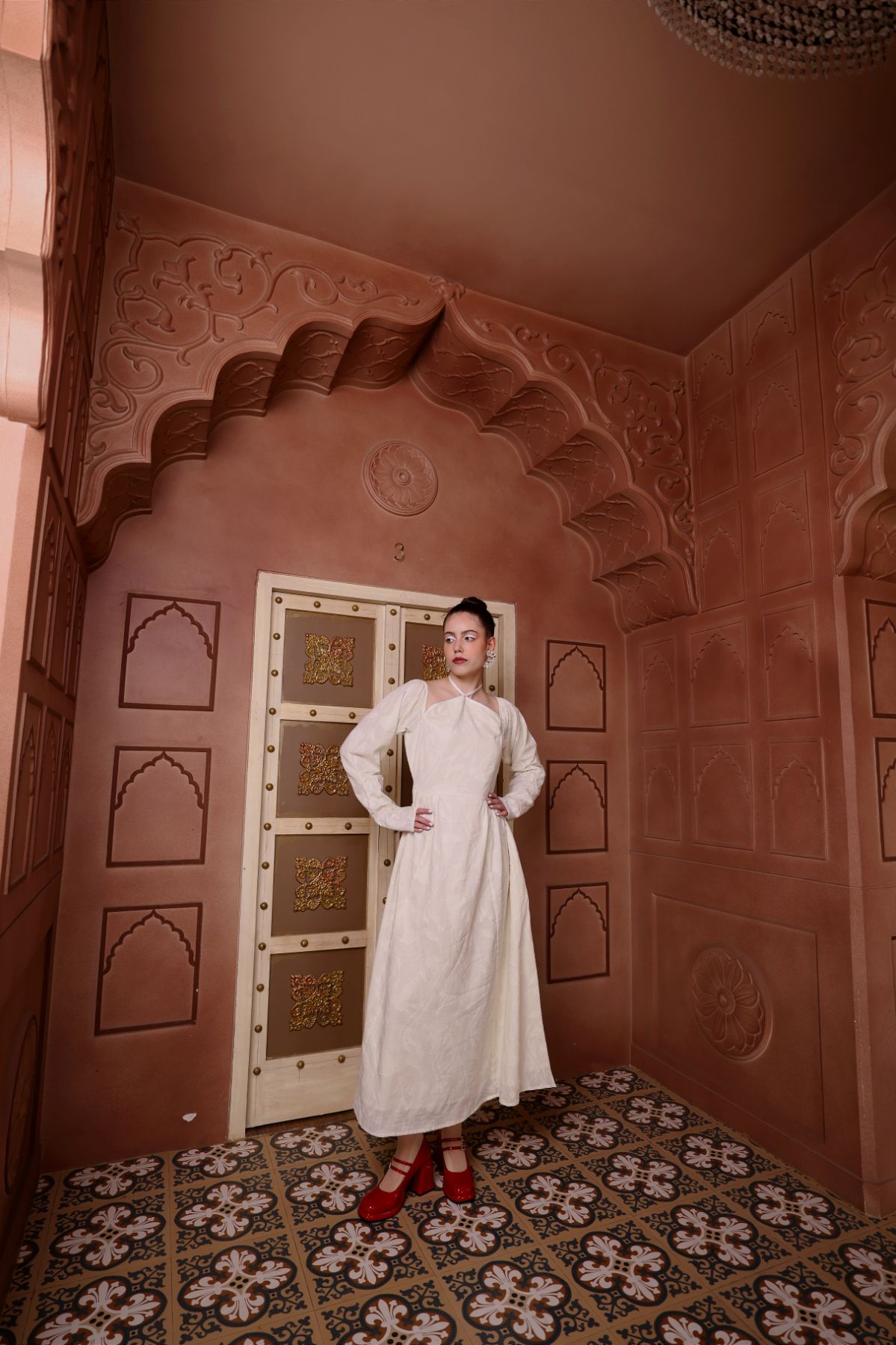 Asymmetrical Dress With Voluminous Sleeves Asymmetrical Dress With Voluminous Sleeves