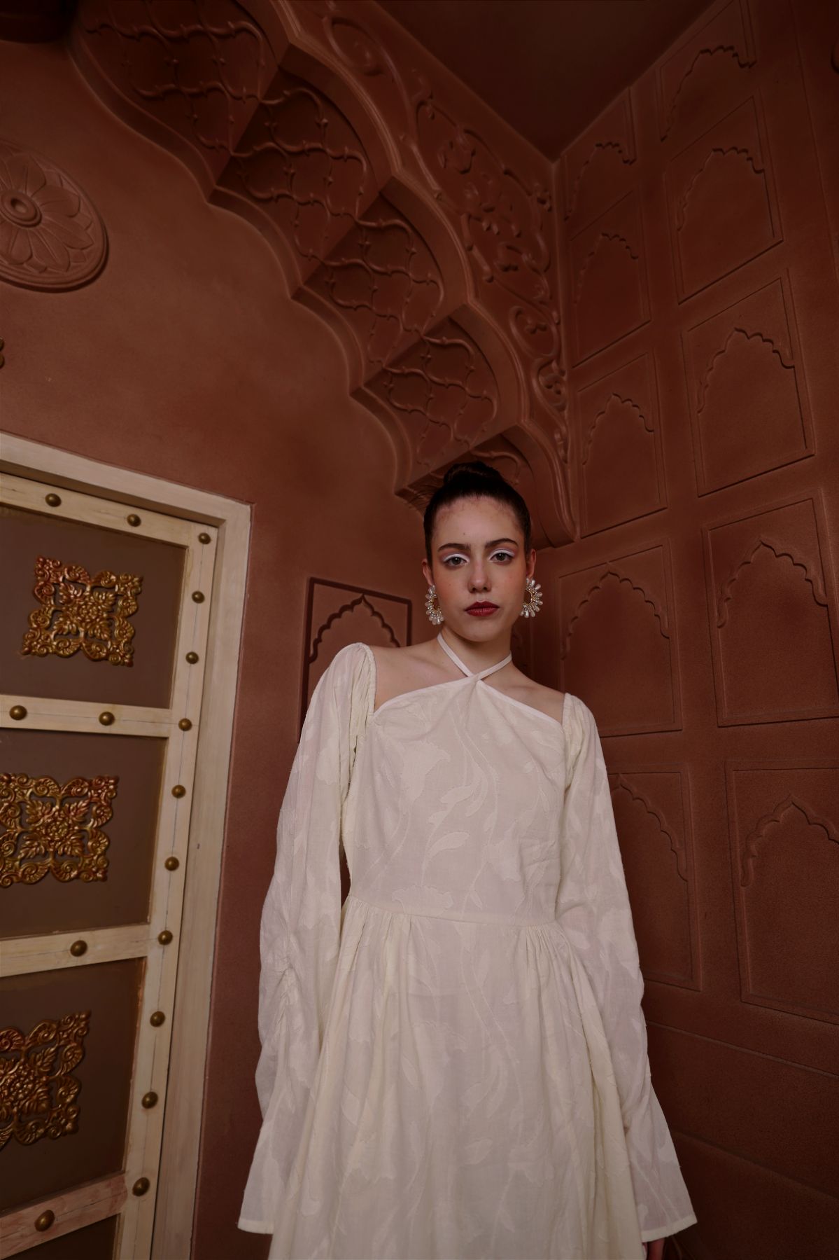 Asymmetrical Dress With Voluminous Sleeves atelieranavo Asymmetrical Dress With Voluminous Sleeves atelieranavo