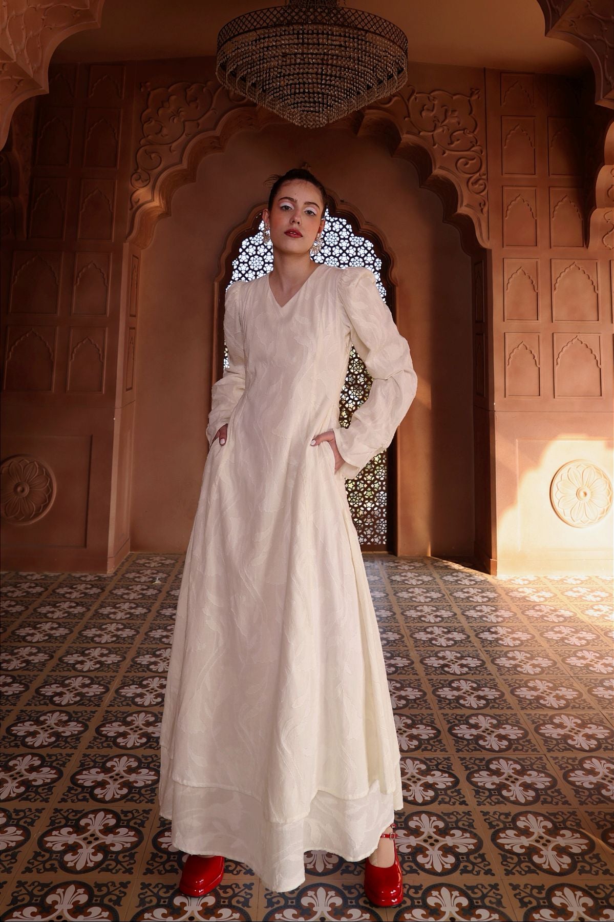 Victorian Layered Midi Dress atelieranavo Victorian Layered Midi Dress atelieranavo