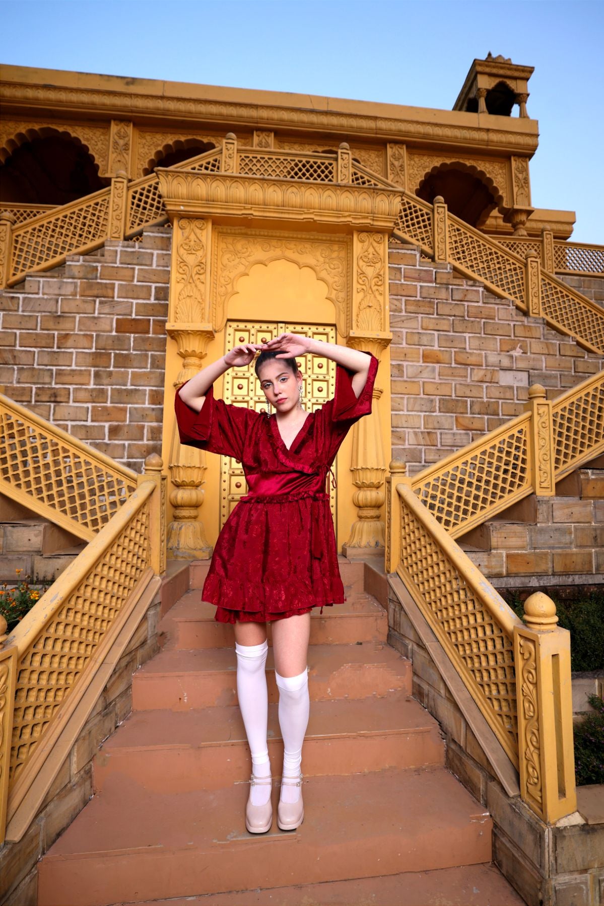 Short Kimono Style Dress – atelieranavo Short Kimono Style Dress – atelieranavo